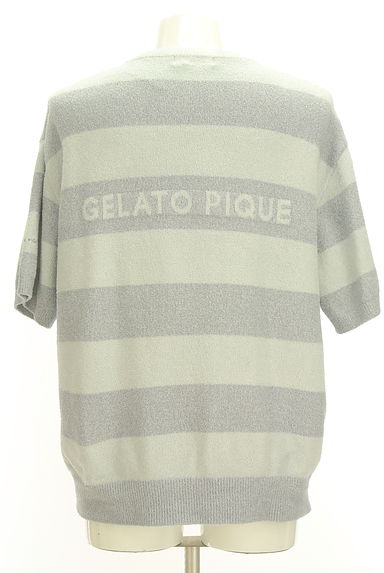 gelato pique（ジェラートピケ）の古着「バックロゴボーダートップス（カットソー・プルオーバー）」大画像２へ