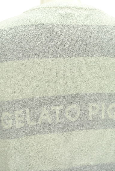 gelato pique（ジェラートピケ）の古着「バックロゴボーダートップス（カットソー・プルオーバー）」大画像５へ