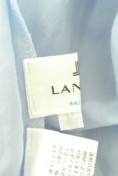 LANVIN en Bleu（ランバンオンブルー）の古着「パワーショルダー光沢ロングワンピース（ワンピース・チュニック）」大画像６へ