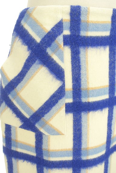 Viaggio Blu（ビアッジョブルー）の古着「ミモレ丈チェック柄ウールタイトスカート（ロングスカート・マキシスカート）」大画像４へ