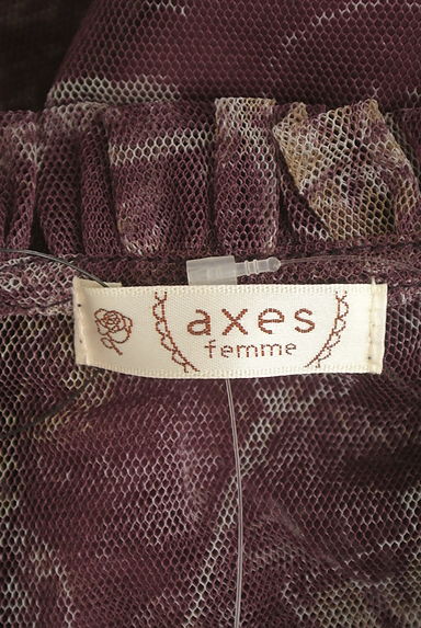axes femme（アクシーズファム）の古着「プリントチュール膝丈ワンピース（ワンピース・チュニック）」大画像６へ