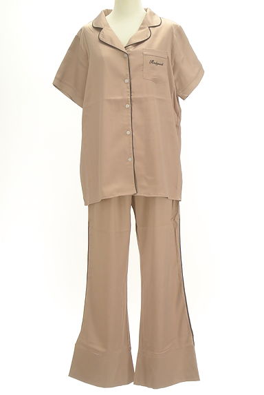 REDYAZEL（レディアゼル）の古着「半袖パイピングサテンパジャマ（セットアップ（ジャケット＋パンツ））」大画像１へ