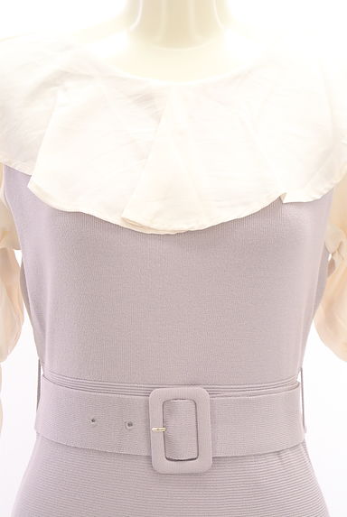 PROPORTION BODY DRESSING（プロポーションボディ ドレッシング）の古着「ベルト付き配色ミモレワンピース（ワンピース・チュニック）」大画像４へ