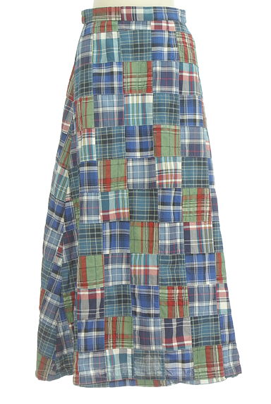 BEAMS Women's（ビームス　ウーマン）の古着「チェック柄パッチワークロングスカート（ロングスカート・マキシスカート）」大画像１へ