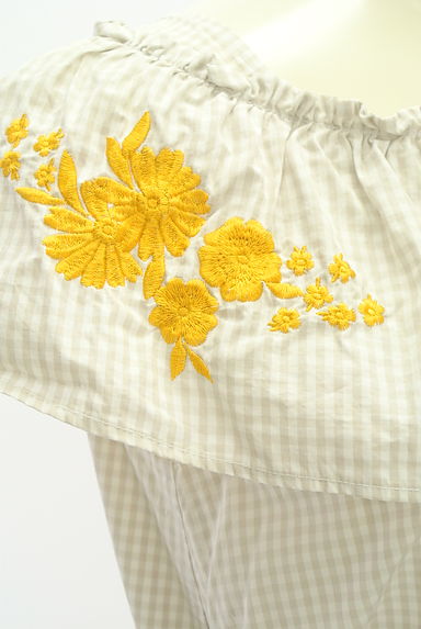 Couture Brooch（クチュールブローチ）の古着「ギンガムチェックノースリワンピース（ワンピース・チュニック）」大画像４へ