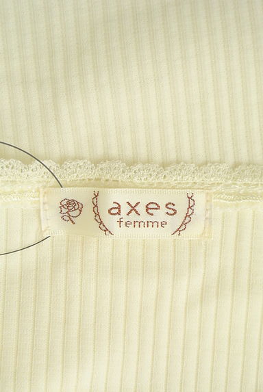 axes femme（アクシーズファム）の古着「フラワー刺繍レース切替袖リブプルオーバー（カットソー・プルオーバー）」大画像６へ