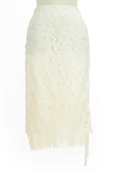MERCURYDUO（マーキュリーデュオ）の古着「ミモレ丈花柄刺繍レースタイトスカート（スカート）」大画像１へ