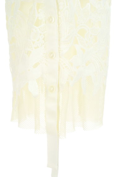MERCURYDUO（マーキュリーデュオ）の古着「ミモレ丈花柄刺繍レースタイトスカート（スカート）」大画像５へ