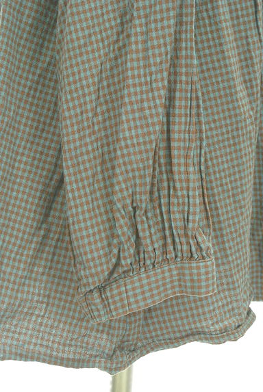 SM2（サマンサモスモス）の古着「チェック柄バンドカラーシャツ（ブラウス）」大画像５へ