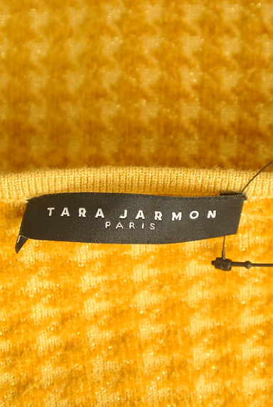 TARA JARMON（タラジャーモン）の古着「ラメ糸混千鳥柄ニットジャケット（カーディガン・ボレロ）」大画像６へ