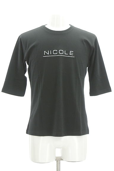 NICOLE（ニコル）の古着「５分袖エンボスロゴカットソー（Ｔシャツ）」大画像１へ