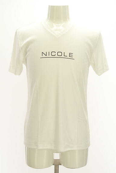 NICOLE（ニコル）の古着「VネックロゴTシャツ（Ｔシャツ）」大画像１へ