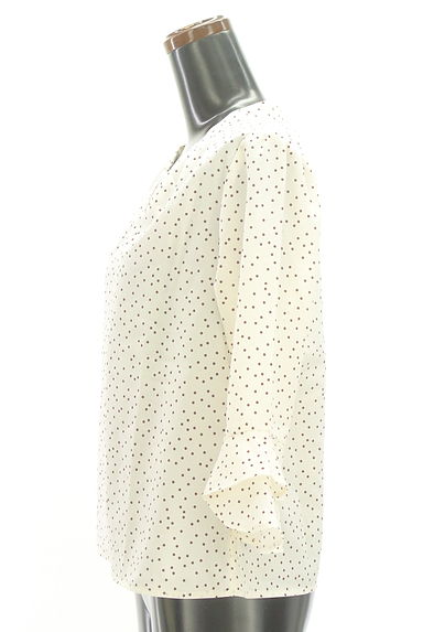 LAISSE PASSE（レッセパッセ）の古着「ティアード七分袖ドットシフォンブラウス（ブラウス）」大画像３へ
