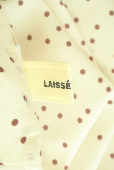 LAISSE PASSE（レッセパッセ）の古着「ティアード七分袖ドットシフォンブラウス（ブラウス）」大画像６へ