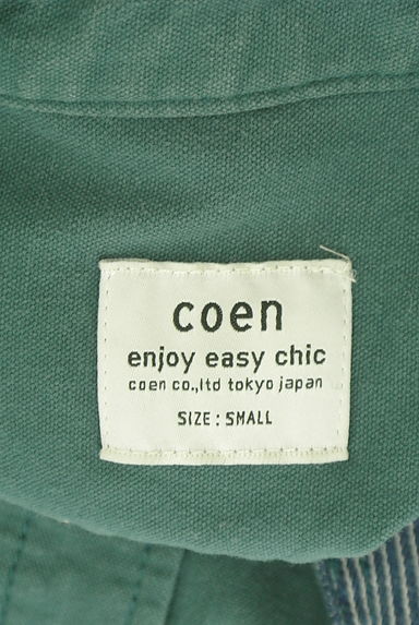 coen（コーエン）の古着「ヒッコリーポケットバンドカラーシャツ（カジュアルシャツ）」大画像６へ