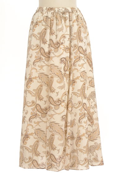 LAUTREAMONT（ロートレアモン）の古着「ペイズリー柄ロングシフォンスカート（ロングスカート・マキシスカート）」大画像１へ