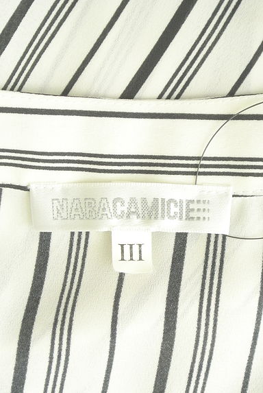 NARA CAMICIE（ナラカミーチェ）の古着「ストライプ柄シフォンブラウス（カットソー・プルオーバー）」大画像６へ