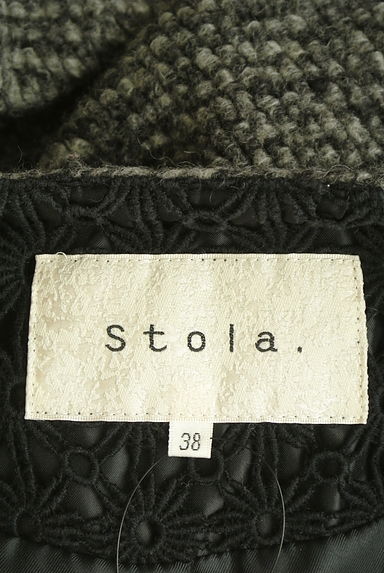 Stola.（ストラ）の古着「ノーカラーウール混ロングコート（コート）」大画像６へ