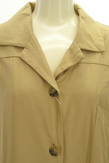 AZUL by moussy（アズールバイマウジー）の古着「七分袖オープンカラーミモレシャツワンピ（カジュアルシャツ）」大画像４へ