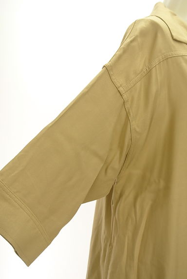 AZUL by moussy（アズールバイマウジー）の古着「七分袖オープンカラーミモレシャツワンピ（カジュアルシャツ）」大画像５へ