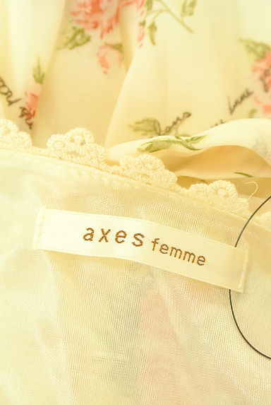 axes femme（アクシーズファム）の古着「花柄膝上シフォンワンピース（ワンピース・チュニック）」大画像６へ