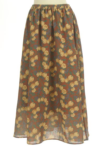 SM2（サマンサモスモス）の古着「フルーツ柄ギャザーフレアスカート（ロングスカート・マキシスカート）」大画像１へ