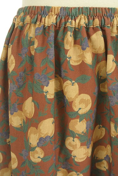SM2（サマンサモスモス）の古着「フルーツ柄ギャザーフレアスカート（ロングスカート・マキシスカート）」大画像４へ