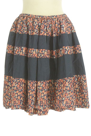 Couture Brooch（クチュールブローチ）の古着「花柄切替フレア膝丈スカート（スカート）」大画像１へ
