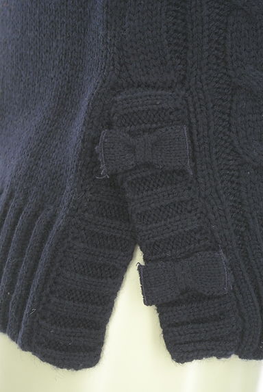Couture Brooch（クチュールブローチ）の古着「サイドリボンケーブル編みニットトップス（ニット）」大画像５へ