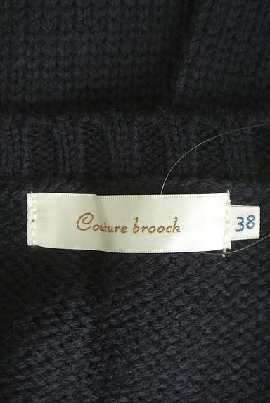 Couture Brooch（クチュールブローチ）の古着「サイドリボンケーブル編みニットトップス（ニット）」大画像６へ