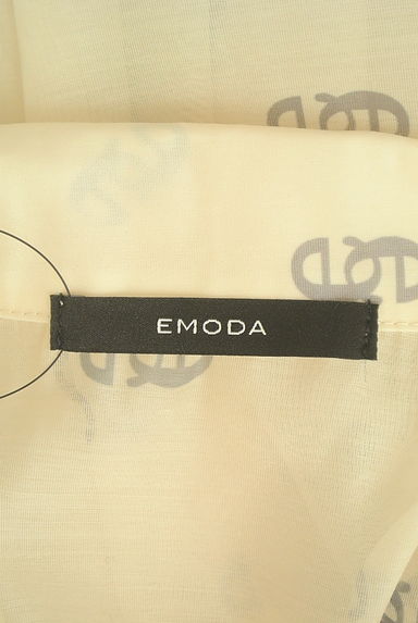EMODA（エモダ）の古着「ロゴ柄オーバーサイズシアーブラウス（ブラウス）」大画像６へ