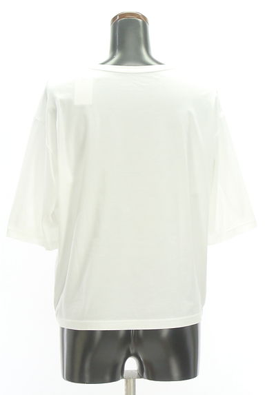 L'EQUIPE（レキップ）の古着「６分袖白Tシャツ（Ｔシャツ）」大画像２へ