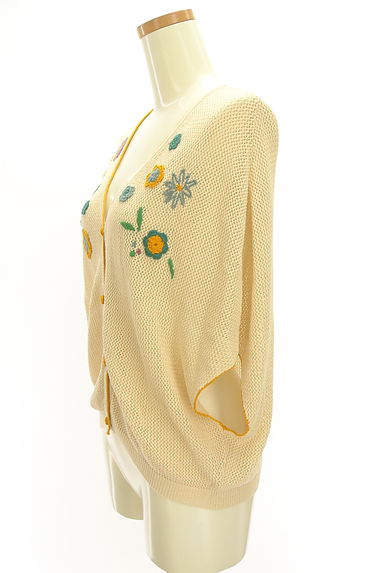 Jocomomola（ホコモモラ）の古着「花刺繍入りドルマンニットカーディガン（カーディガン・ボレロ）」大画像３へ