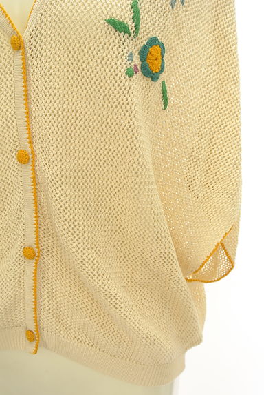 Jocomomola（ホコモモラ）の古着「花刺繍入りドルマンニットカーディガン（カーディガン・ボレロ）」大画像５へ