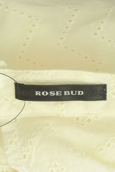 ROSE BUD（ローズバッド）の古着「刺繍ノーカラーブラウス（カットソー・プルオーバー）」大画像６へ