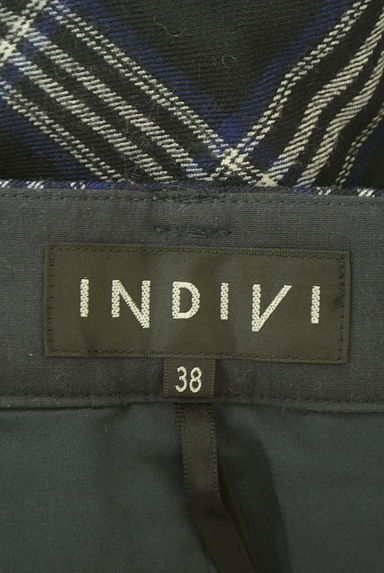 INDIVI（インディヴィ）の古着「チェック柄ウールテーパードパンツ（パンツ）」大画像６へ
