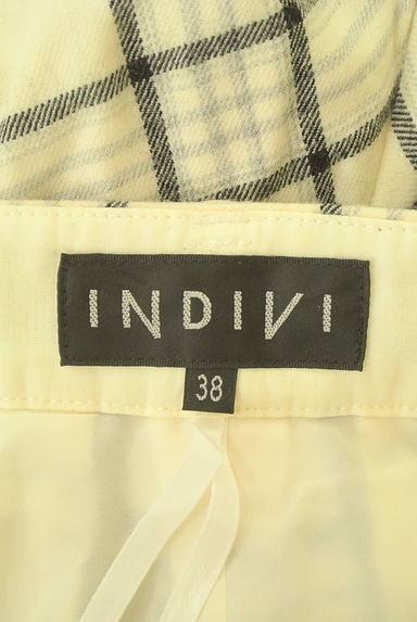 INDIVI（インディヴィ）の古着「チェック柄起毛ウールテーパードパンツ（パンツ）」大画像６へ