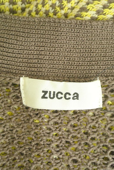 ZUCCa（ズッカ）の古着「チェック柄切替カギ編みニットカーディガン（カーディガン・ボレロ）」大画像６へ