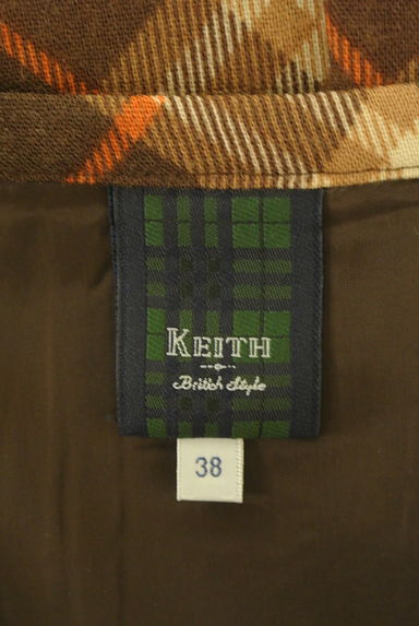 KEITH（キース）の古着「チェック×ペイズリー柄ミモレスカート（ロングスカート・マキシスカート）」大画像６へ