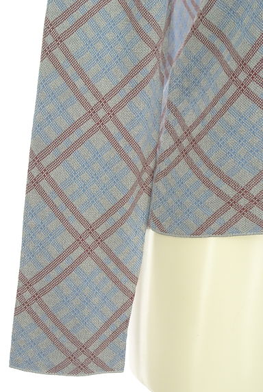 KEITH（キース）の古着「チェック柄ニットトップス（ニット）」大画像５へ