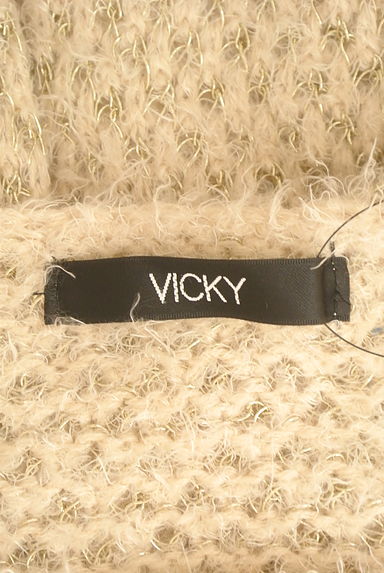 VICKY（ビッキー）の古着「透かし編みラメニットトップス（ニット）」大画像６へ