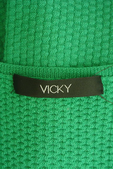 VICKY（ビッキー）の古着「フロント切替ポコポコニットトップス（ニット）」大画像６へ