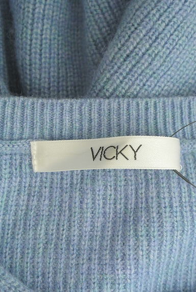 VICKY（ビッキー）の古着「Vネックアンゴラ混ニットトップス（ニット）」大画像６へ
