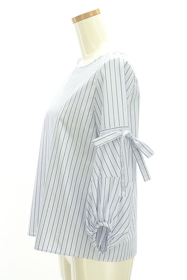Couture Brooch（クチュールブローチ）の古着「リボンボリューム袖ストライプカットソー（カットソー・プルオーバー）」大画像３へ