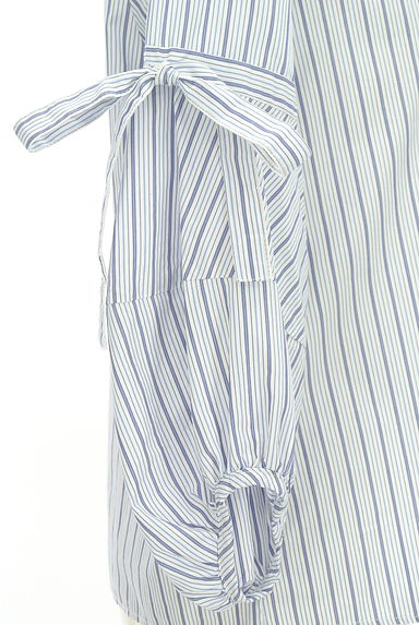 Couture Brooch（クチュールブローチ）の古着「リボンボリューム袖ストライプカットソー（カットソー・プルオーバー）」大画像４へ