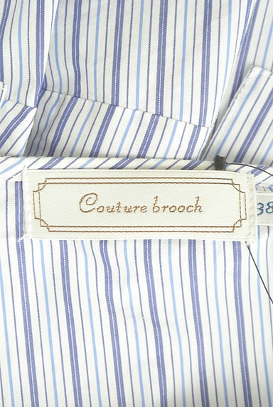 Couture Brooch（クチュールブローチ）の古着「リボンボリューム袖ストライプカットソー（カットソー・プルオーバー）」大画像６へ
