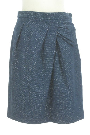 Couture Brooch（クチュールブローチ）の古着「ラメ混タック膝丈スカート（スカート）」大画像１へ