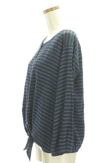 JOURNAL STANDARD（ジャーナルスタンダード）の古着「裾リボンボーダーブラウス（ブラウス）」大画像３へ