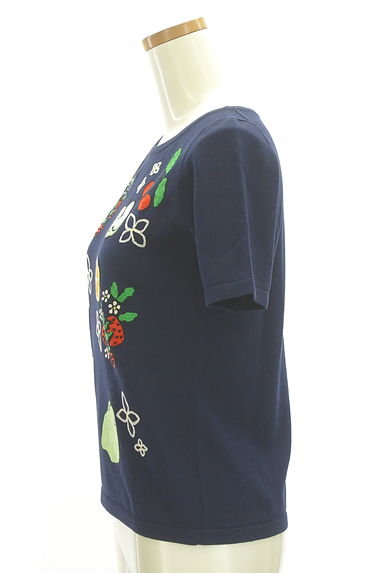 49av.Junko Shimada（49アヴェニュージュンコシマダ）の古着「フルーツ刺繍半袖サマーニット（ニット）」大画像３へ