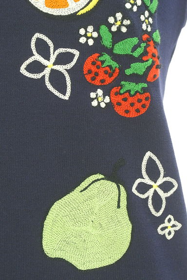 49av.Junko Shimada（49アヴェニュージュンコシマダ）の古着「フルーツ刺繍半袖サマーニット（ニット）」大画像５へ